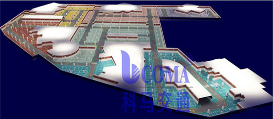 停车场车库分区设计3D立体效果图