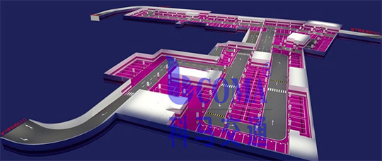 停车场整体3D立体效果图设计