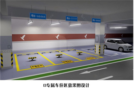 停车场车位规划优化VR效果图