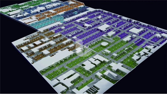 停车场车位规划优化3D全景效果图